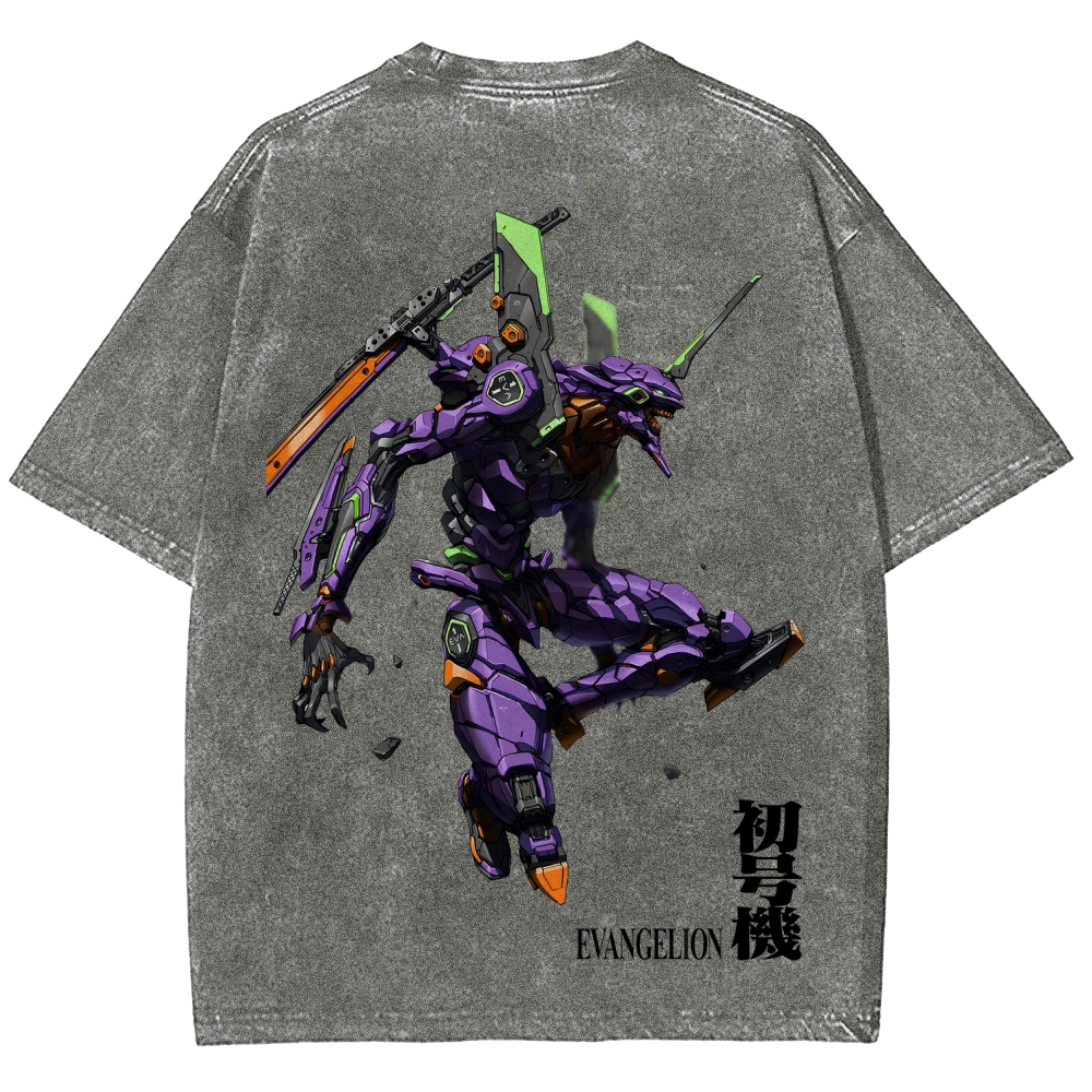 Neon Genesis Evangelion Unisex Fit Washed T-Shirt 2605004821