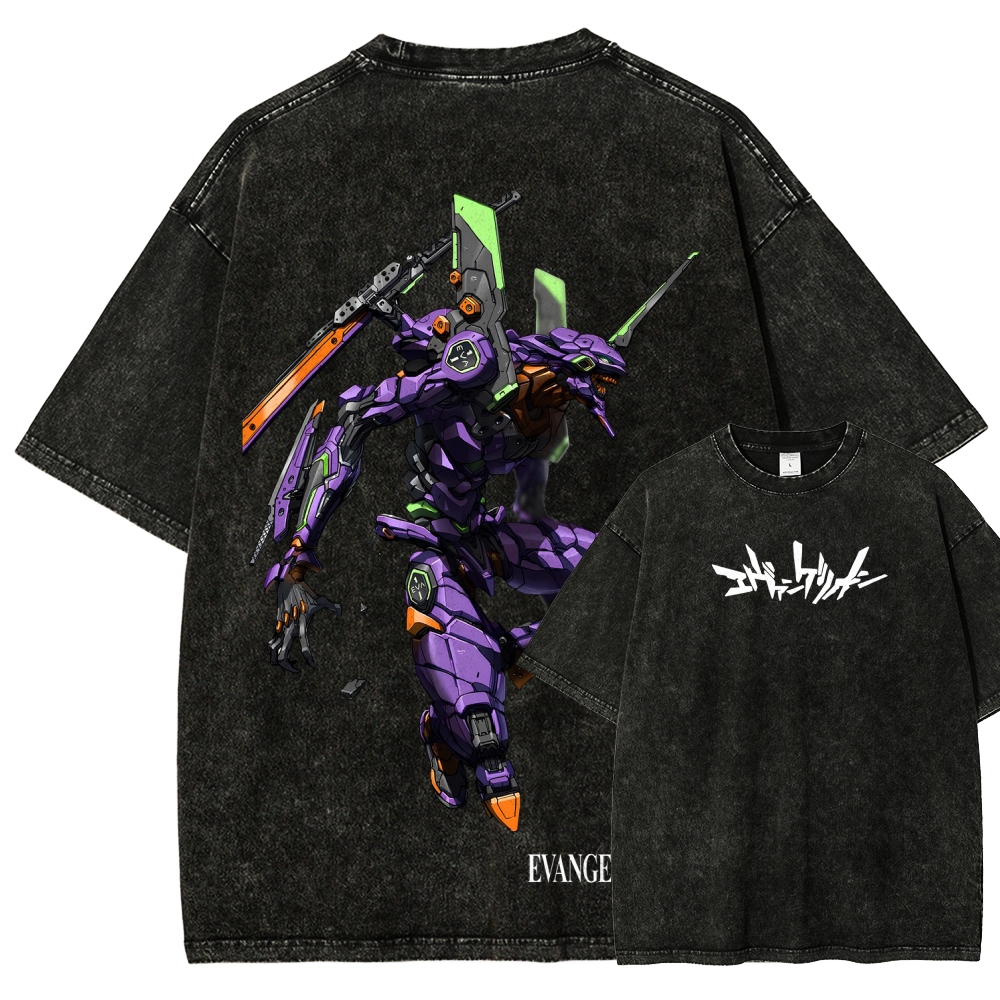 Neon Genesis Evangelion Unisex Fit Washed T-Shirt 2605004821