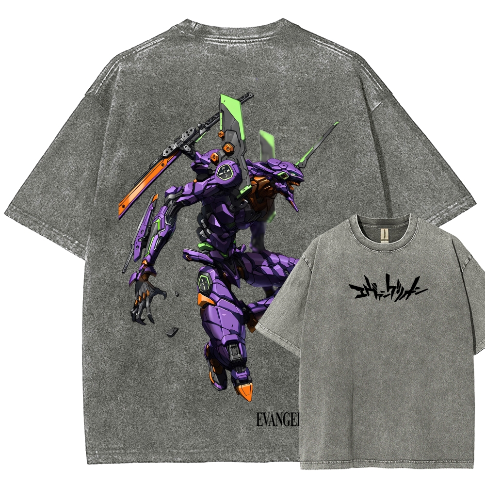 Neon Genesis Evangelion Unisex Fit Washed T-Shirt 2605004821