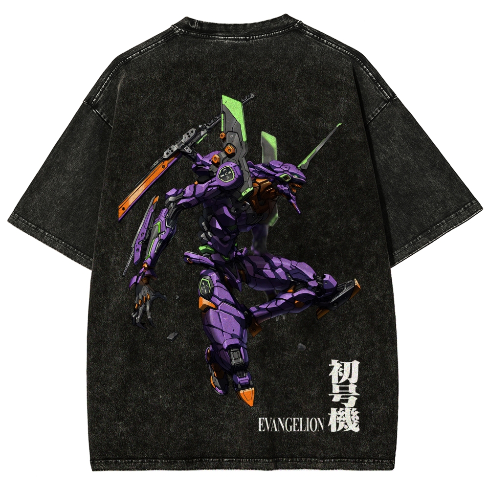 Neon Genesis Evangelion Unisex Fit Washed T-Shirt 2605004821