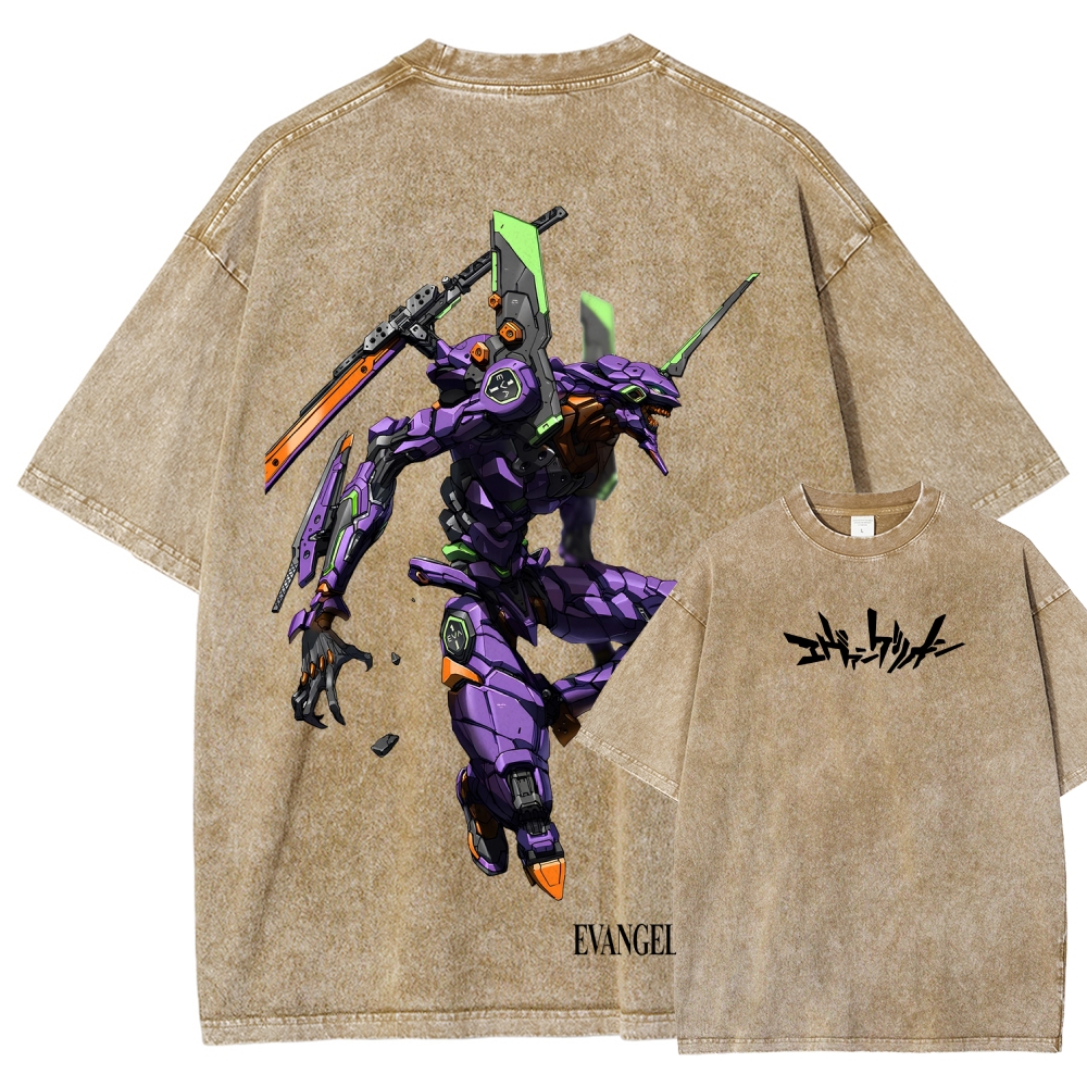 Neon Genesis Evangelion Unisex Fit Washed T-Shirt 2605004821