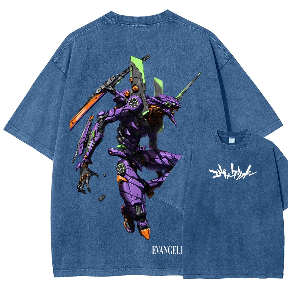 Neon Genesis Evangelion Unisex Fit Washed T-Shirt 2605004821