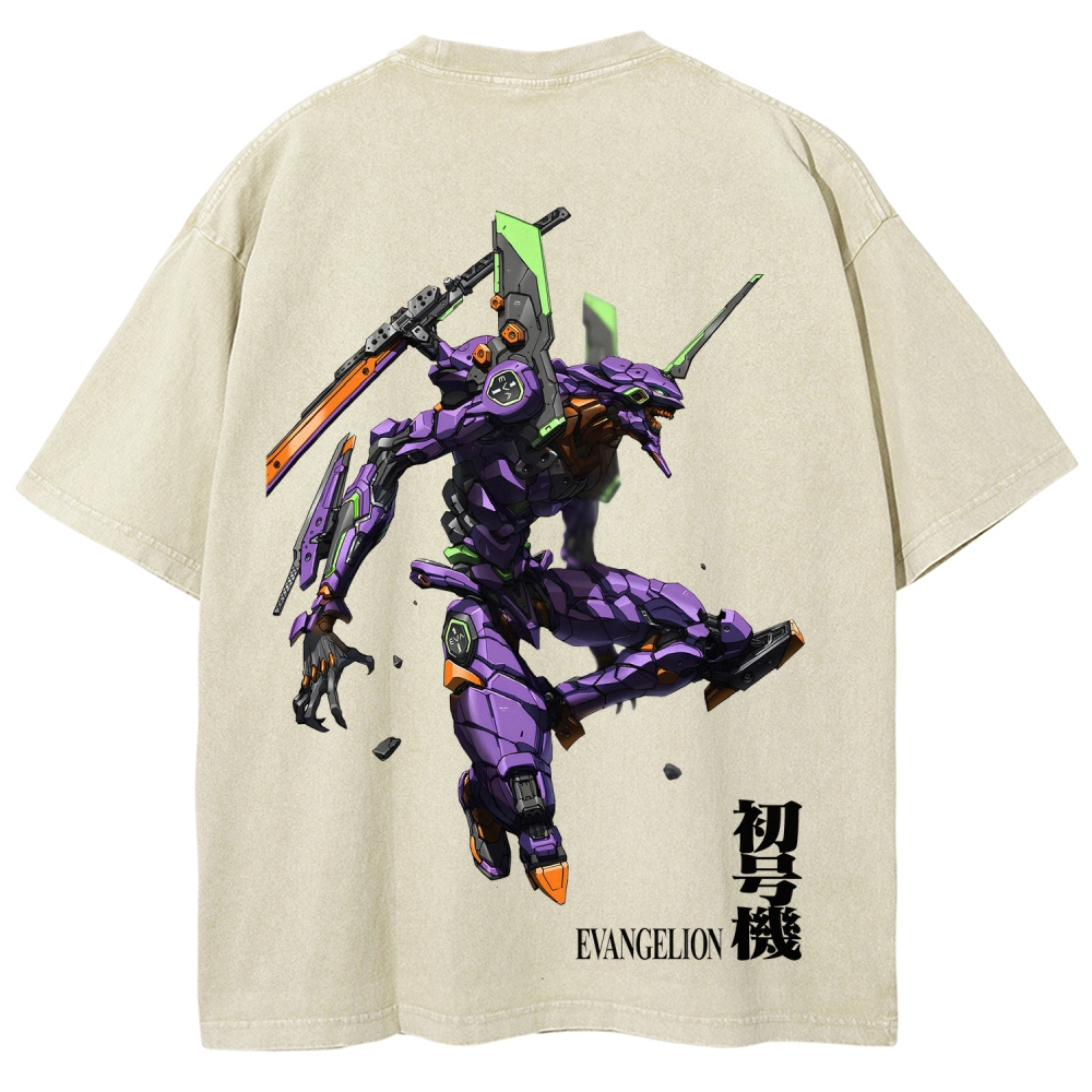 Neon Genesis Evangelion Unisex Fit Washed T-Shirt 2605004821