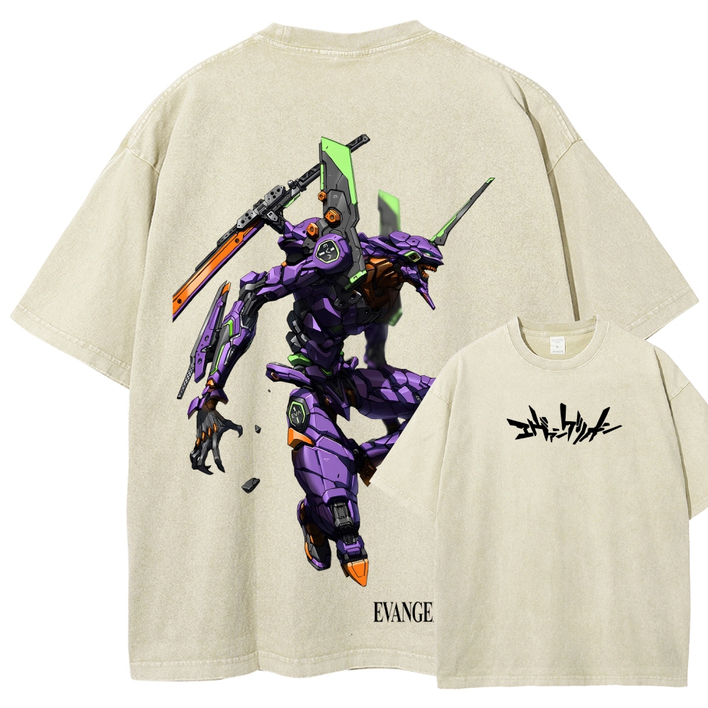 Neon Genesis Evangelion Unisex Fit Washed T-Shirt 2605004821