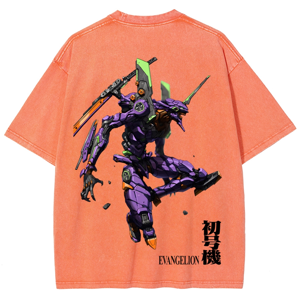 Neon Genesis Evangelion Unisex Fit Washed T-Shirt 2605004821