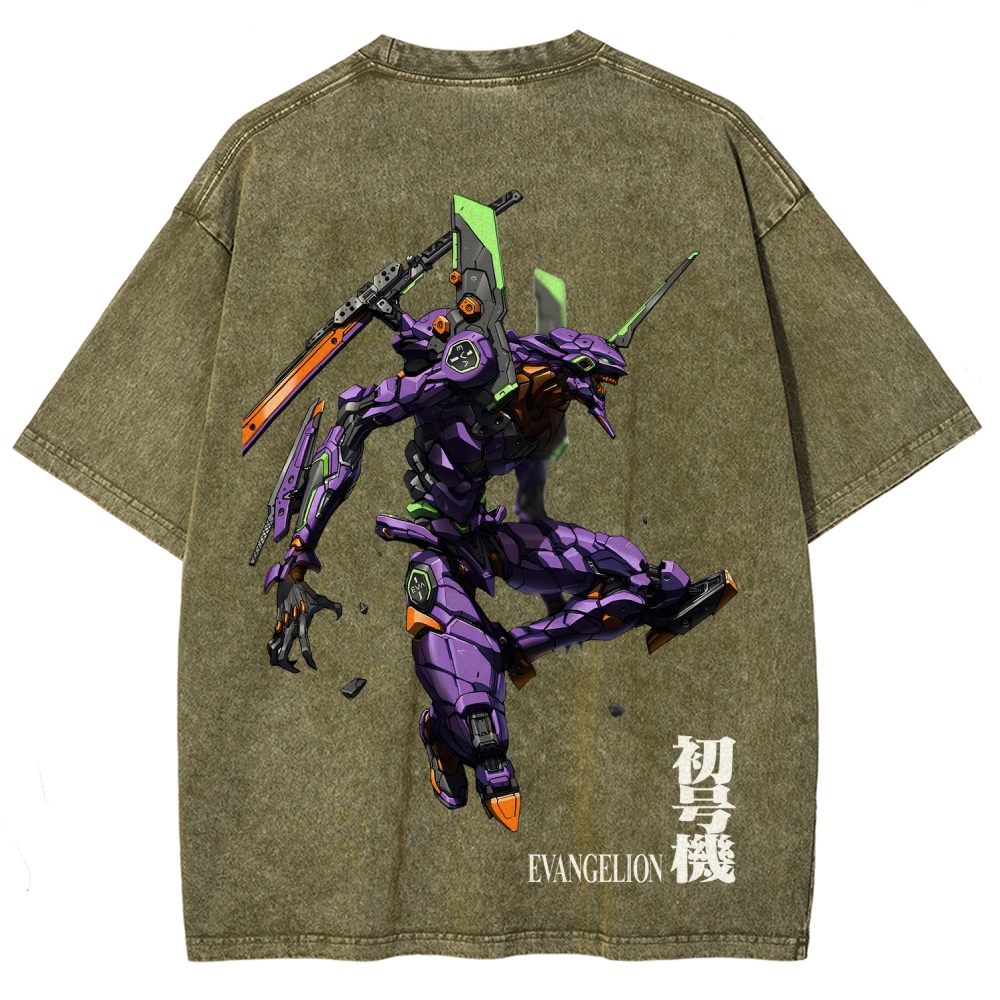 Neon Genesis Evangelion Unisex Fit Washed T-Shirt 2605004821