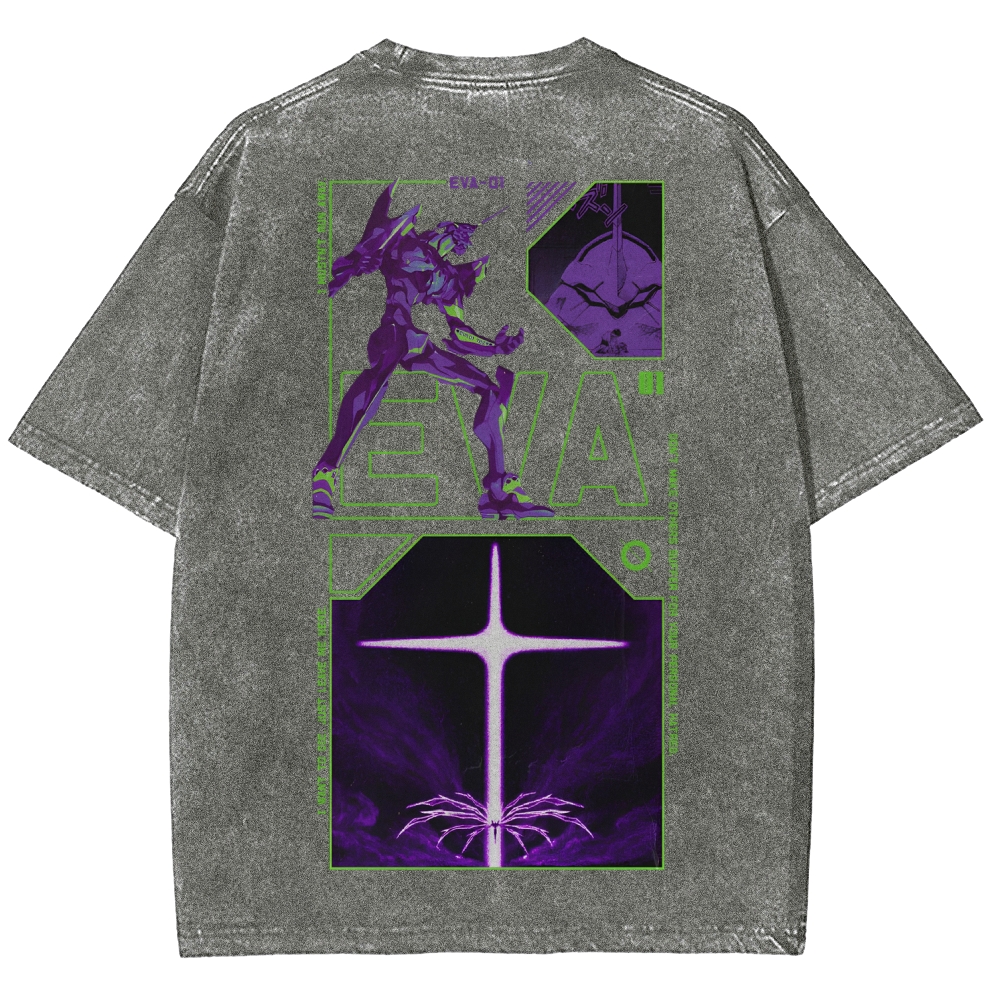 Neon Genesis Evangelion Unisex Fit Washed T-Shirt 2605004825