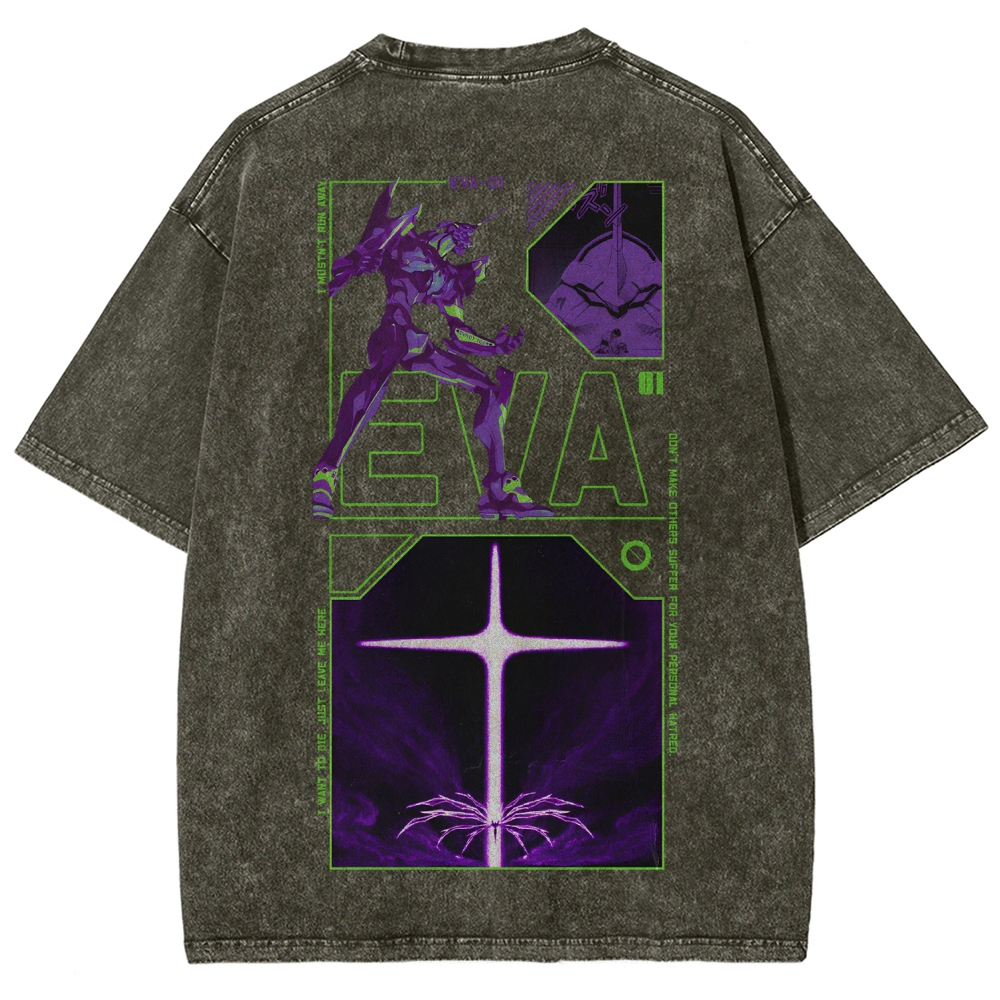 Neon Genesis Evangelion Unisex Fit Washed T-Shirt 2605004825