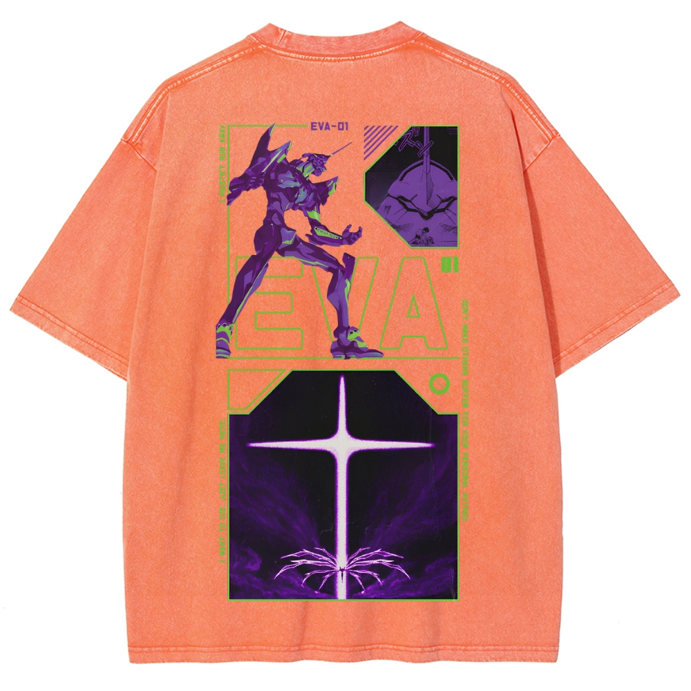 Neon Genesis Evangelion Unisex Fit Washed T-Shirt 2605004825