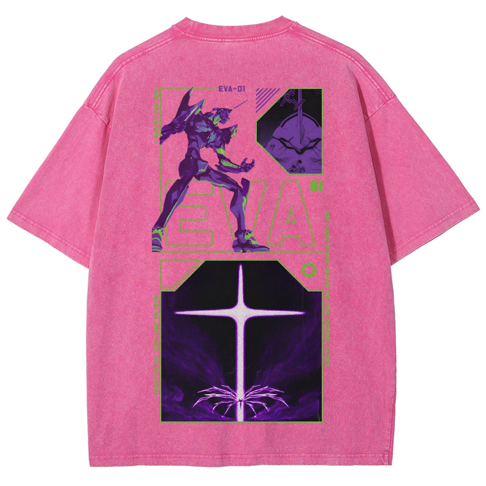 Neon Genesis Evangelion Unisex Fit Washed T-Shirt 2605004825