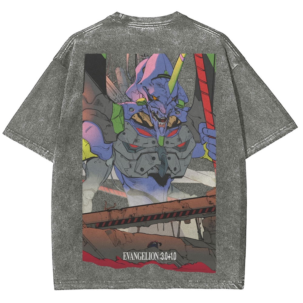 Neon Genesis Evangelion Unisex Fit Washed T-Shirt 2605004842