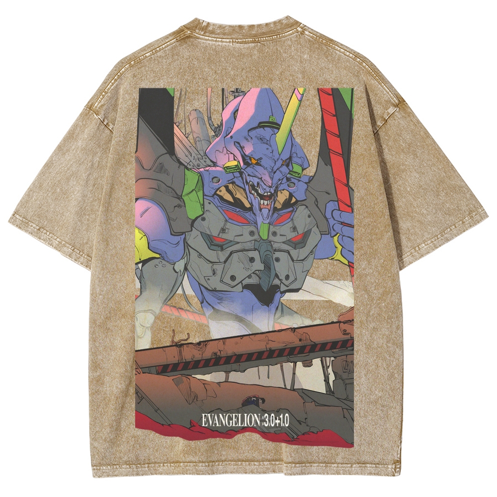 Neon Genesis Evangelion Unisex Fit Washed T-Shirt 2605004842
