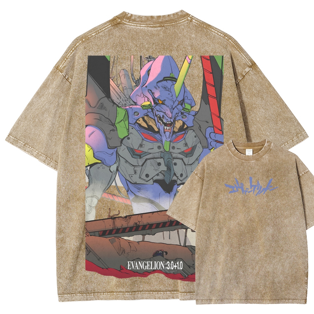 Neon Genesis Evangelion Unisex Fit Washed T-Shirt 2605004842