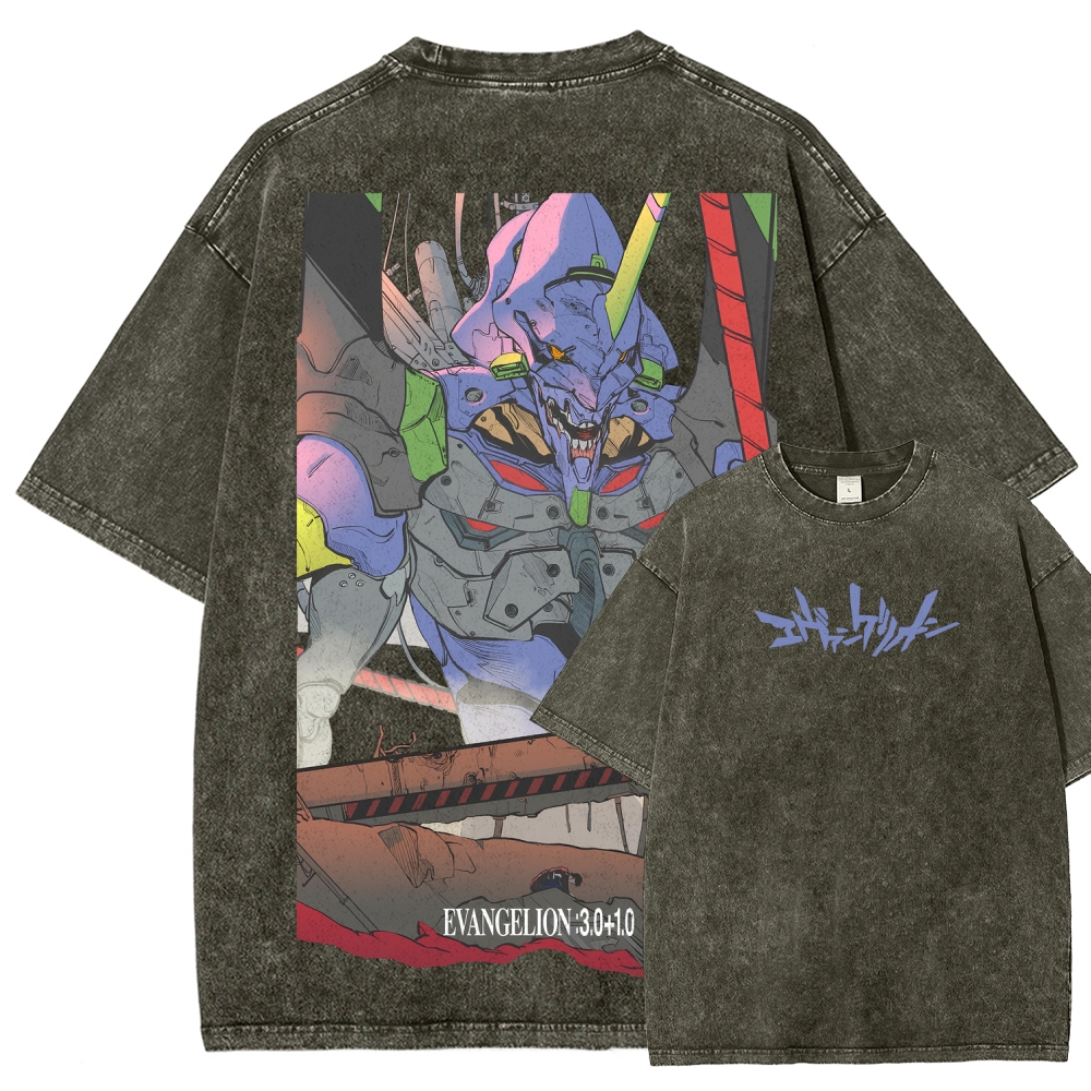 Neon Genesis Evangelion Unisex Fit Washed T-Shirt 2605004842