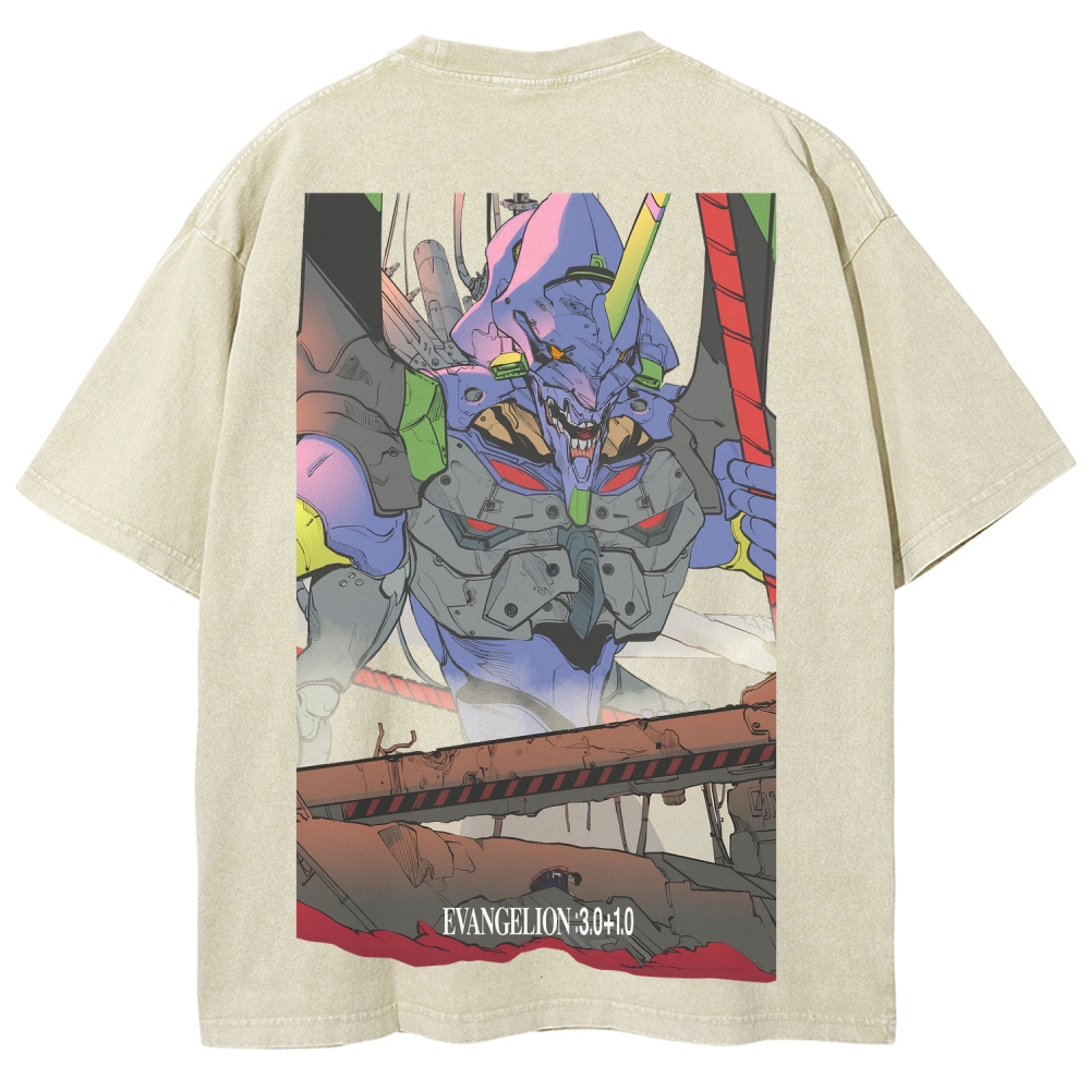 Neon Genesis Evangelion Unisex Fit Washed T-Shirt 2605004842