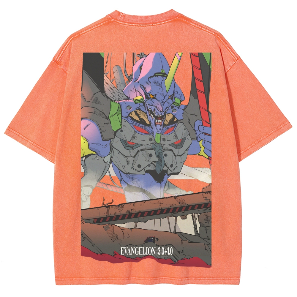 Neon Genesis Evangelion Unisex Fit Washed T-Shirt 2605004842