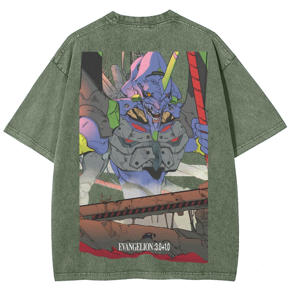 Neon Genesis Evangelion Unisex Fit Washed T-Shirt 2605004842