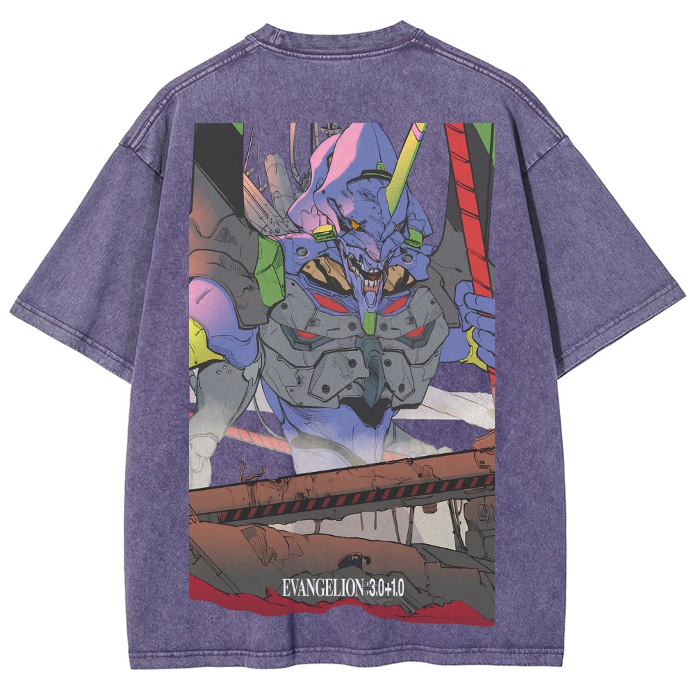 Neon Genesis Evangelion Unisex Fit Washed T-Shirt 2605004842
