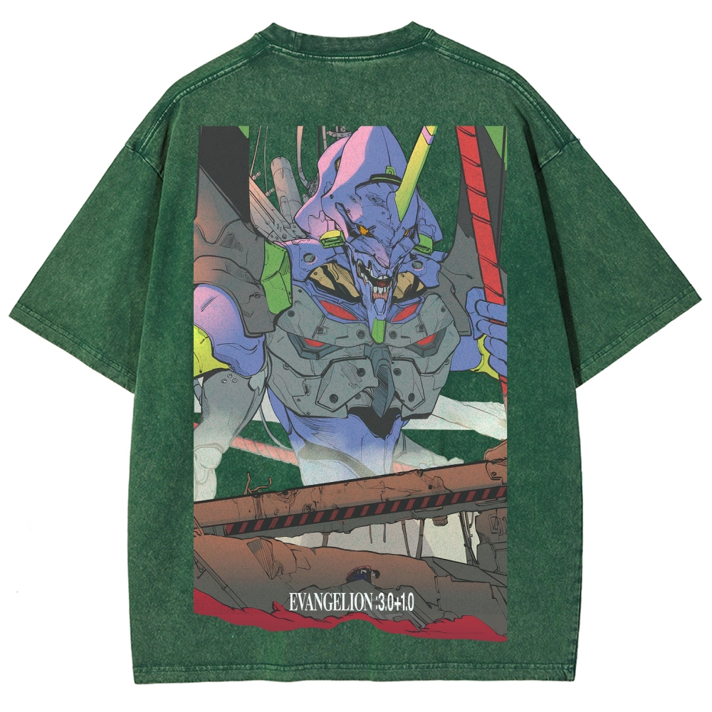 Neon Genesis Evangelion Unisex Fit Washed T-Shirt 2605004842