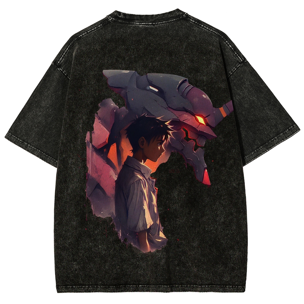 Neon Genesis Evangelion Unisex Fit Washed T-Shirt 2605004850