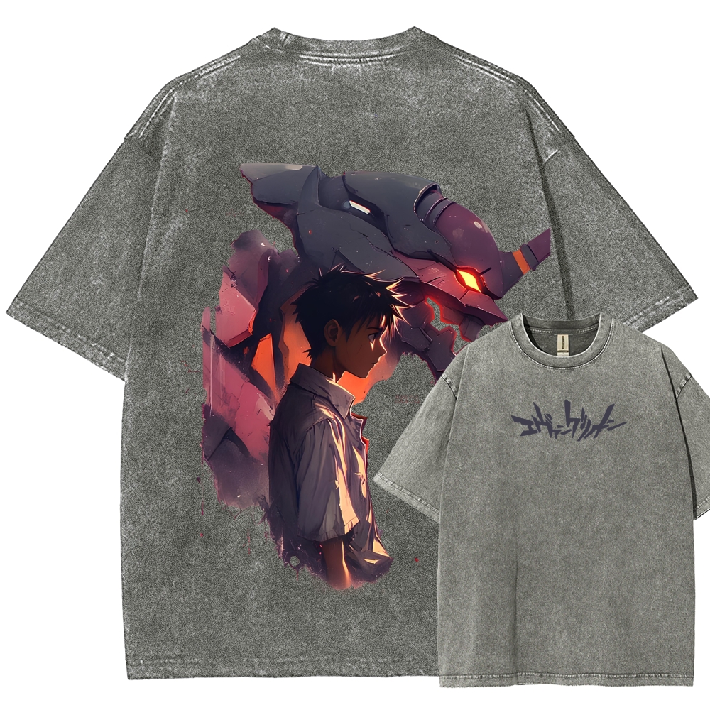 Neon Genesis Evangelion Unisex Fit Washed T-Shirt 2605004850