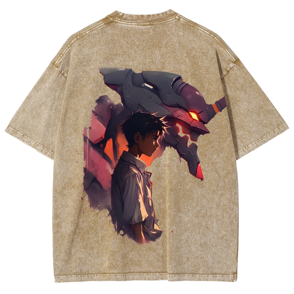Neon Genesis Evangelion Unisex Fit Washed T-Shirt 2605004850
