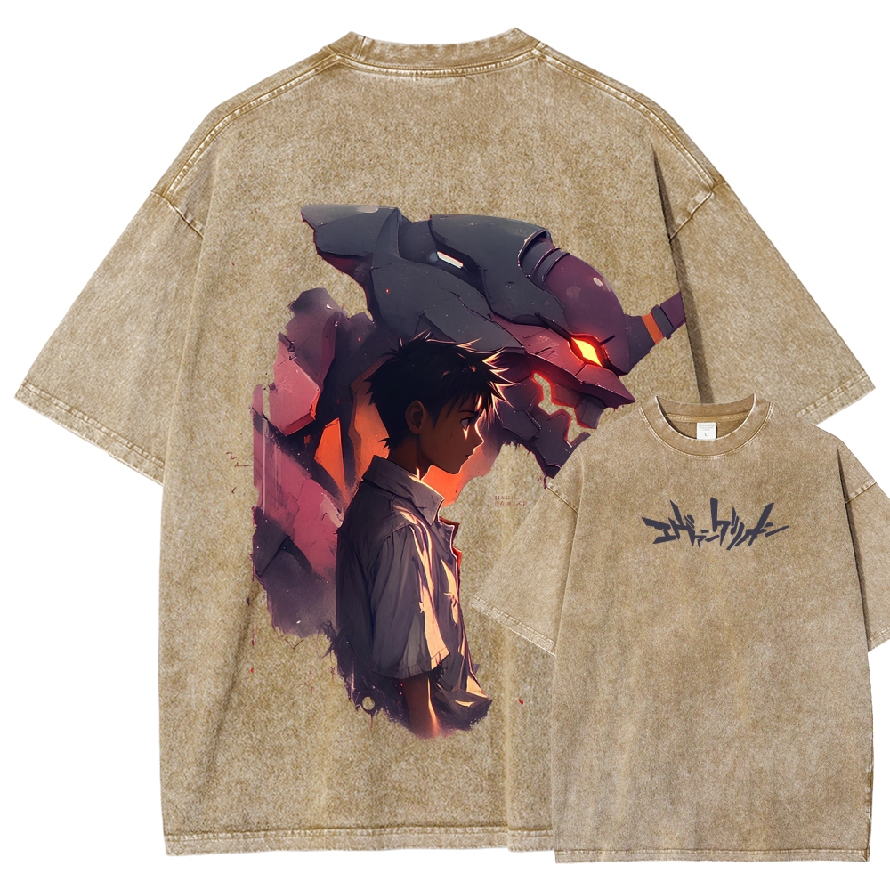 Neon Genesis Evangelion Unisex Fit Washed T-Shirt 2605004850
