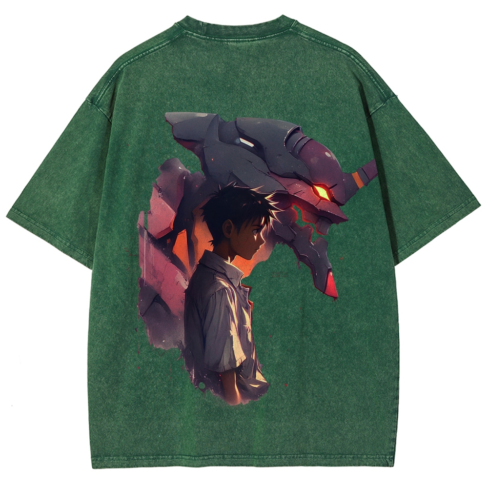 Neon Genesis Evangelion Unisex Fit Washed T-Shirt 2605004850