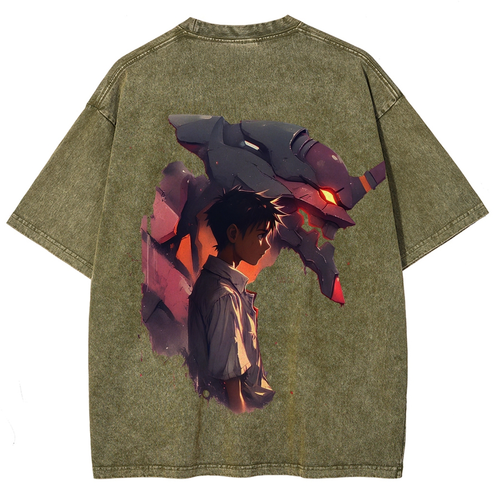 Neon Genesis Evangelion Unisex Fit Washed T-Shirt 2605004850