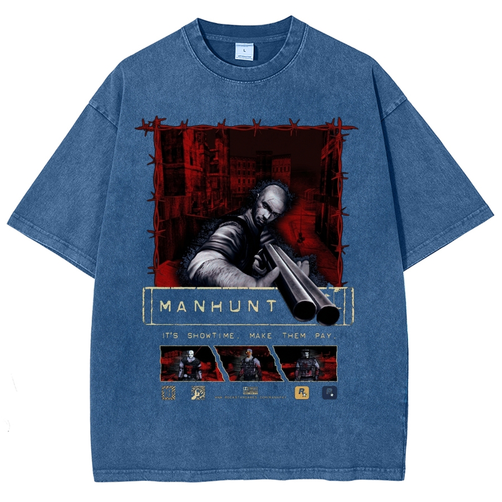 Manhunt Unisex Fit Washed T-Shirt 2605005019