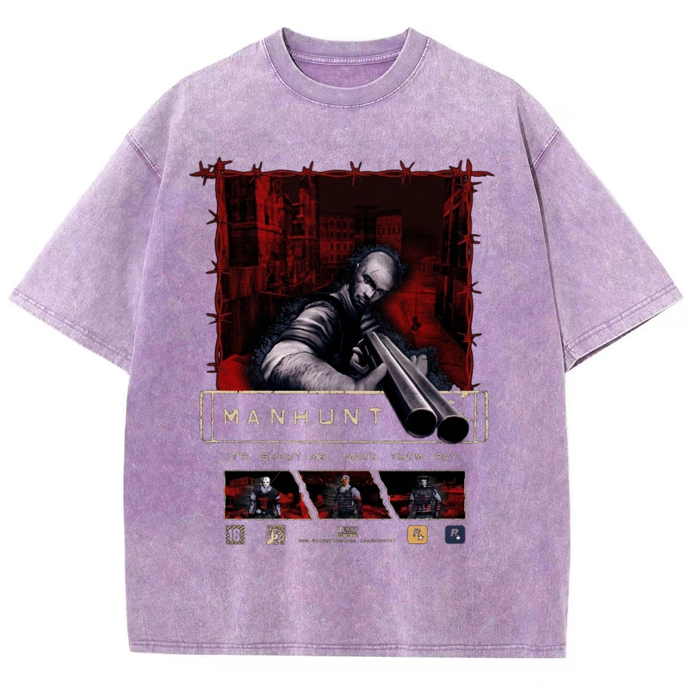 Manhunt Unisex Fit Washed T-Shirt 2605005019