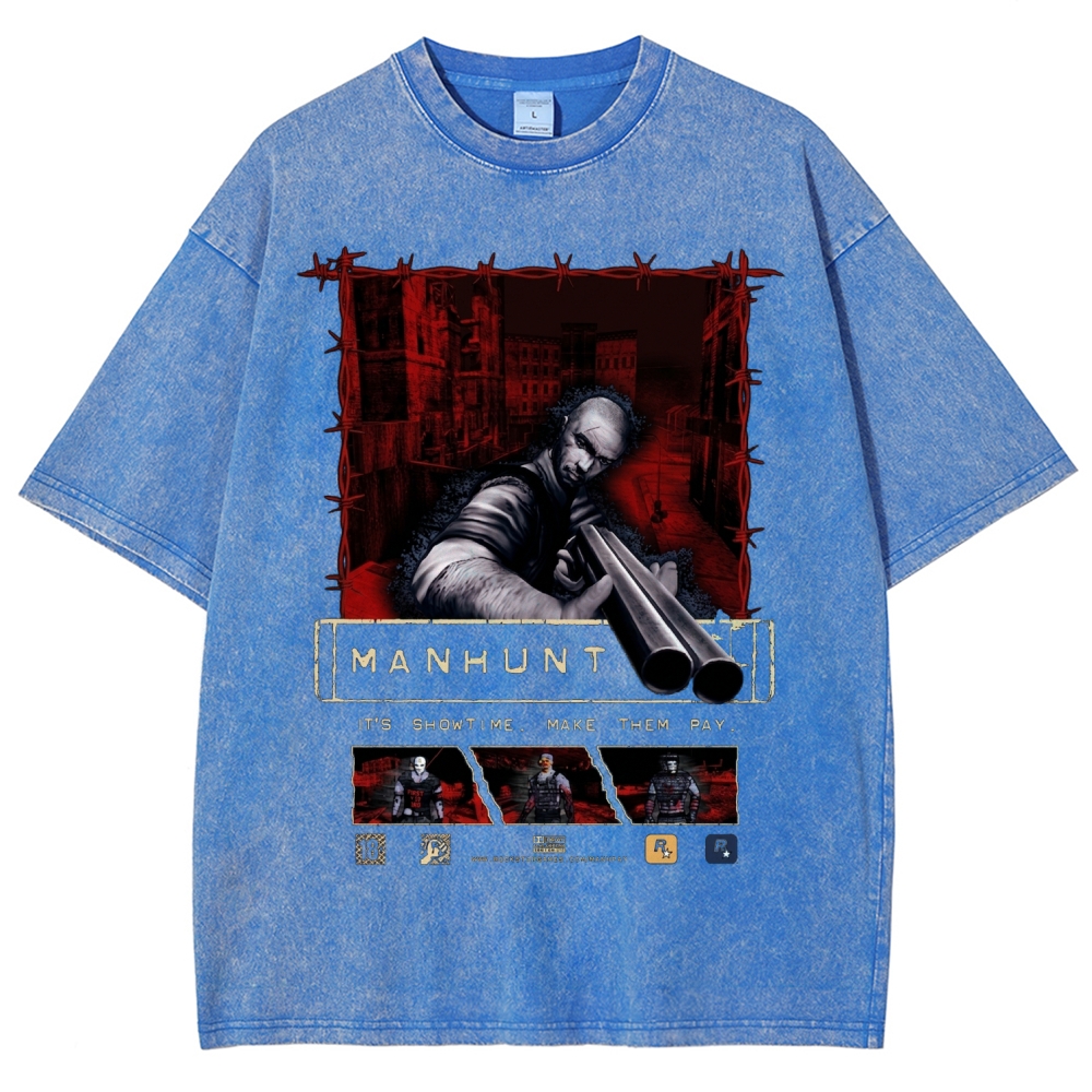 Manhunt Unisex Fit Washed T-Shirt 2605005019