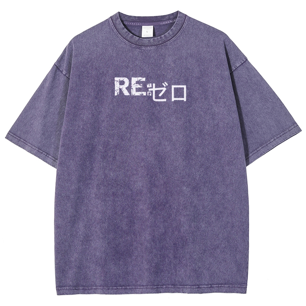Re:ZeroUnisex Fit Washed T-Shirt 2605006313
