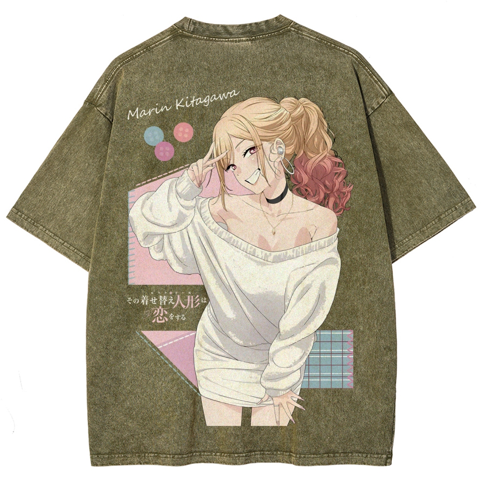 My Dress-Up Darling Marin Kitagawa Unisex Fit Washed T-Shirt 2605007168