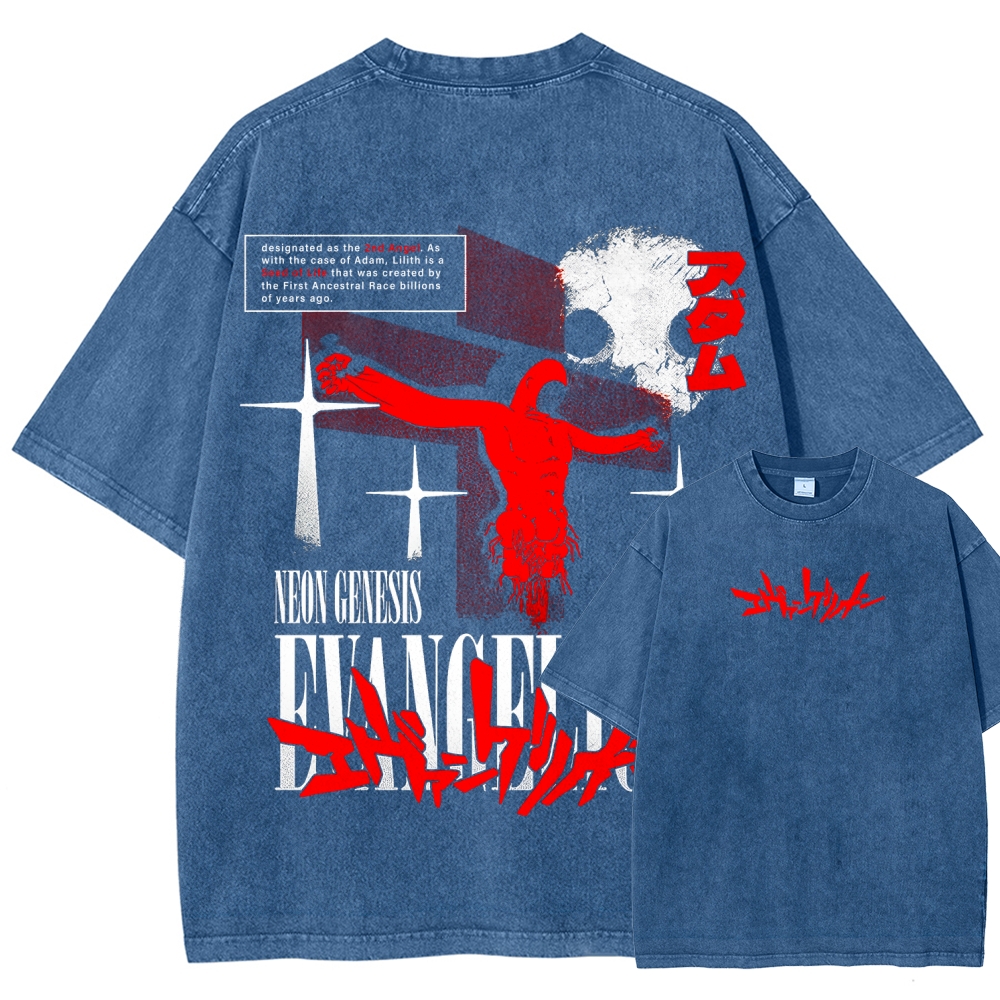 Neon Genesis Evangelion Unisex Fit Washed T-Shirt 2605007977