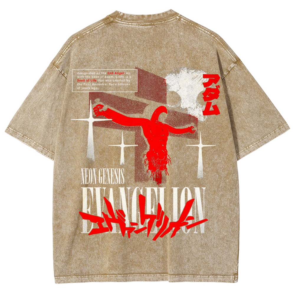 Neon Genesis Evangelion Unisex Fit Washed T-Shirt 2605007977