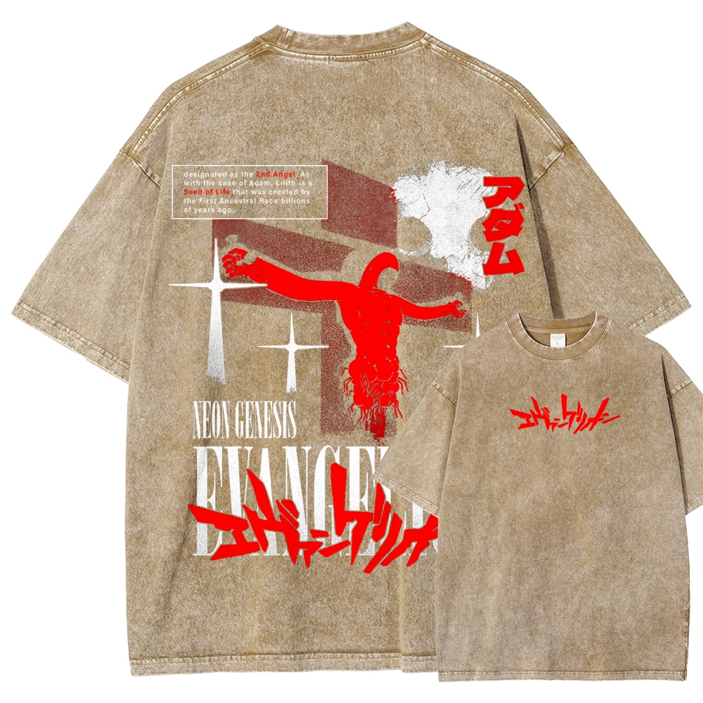 Neon Genesis Evangelion Unisex Fit Washed T-Shirt 2605007977