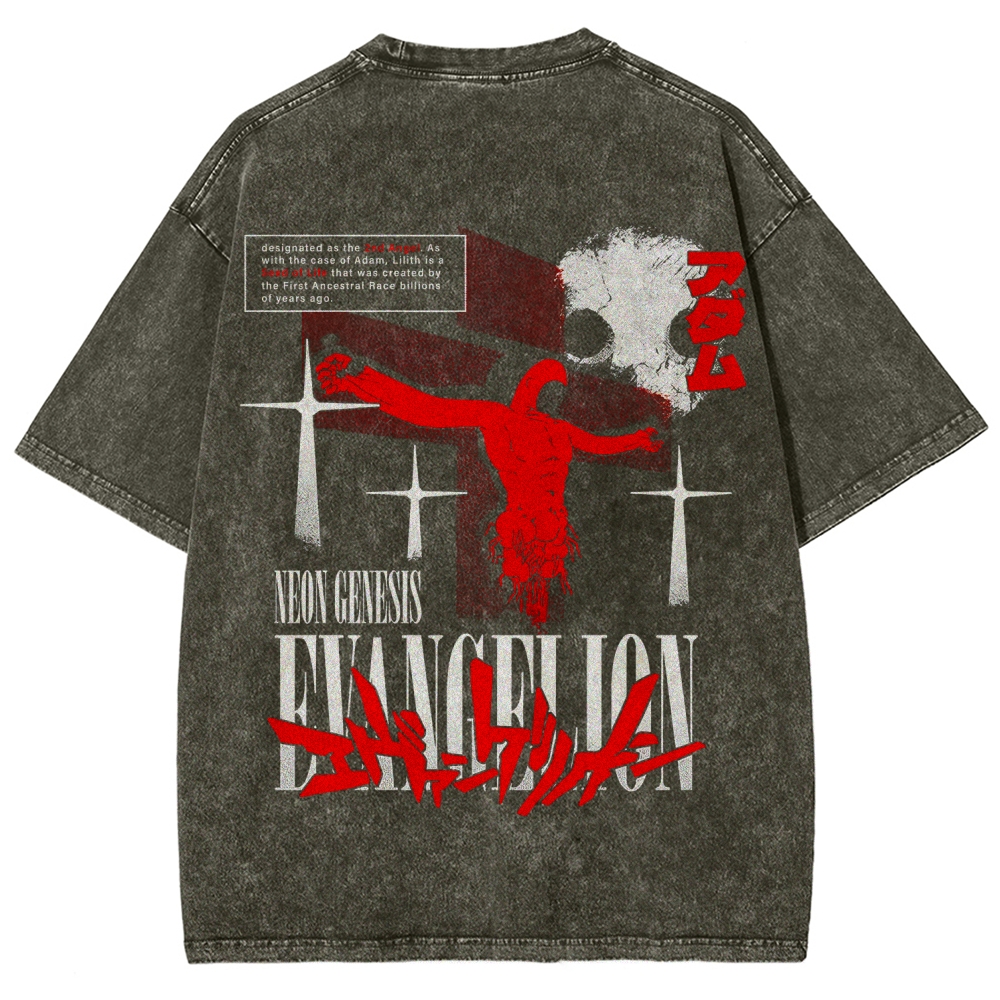 Neon Genesis Evangelion Unisex Fit Washed T-Shirt 2605007977