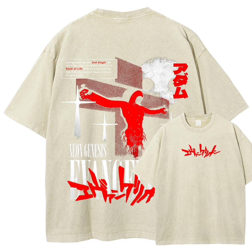 Neon Genesis Evangelion Unisex Fit Washed T-Shirt 2605007977