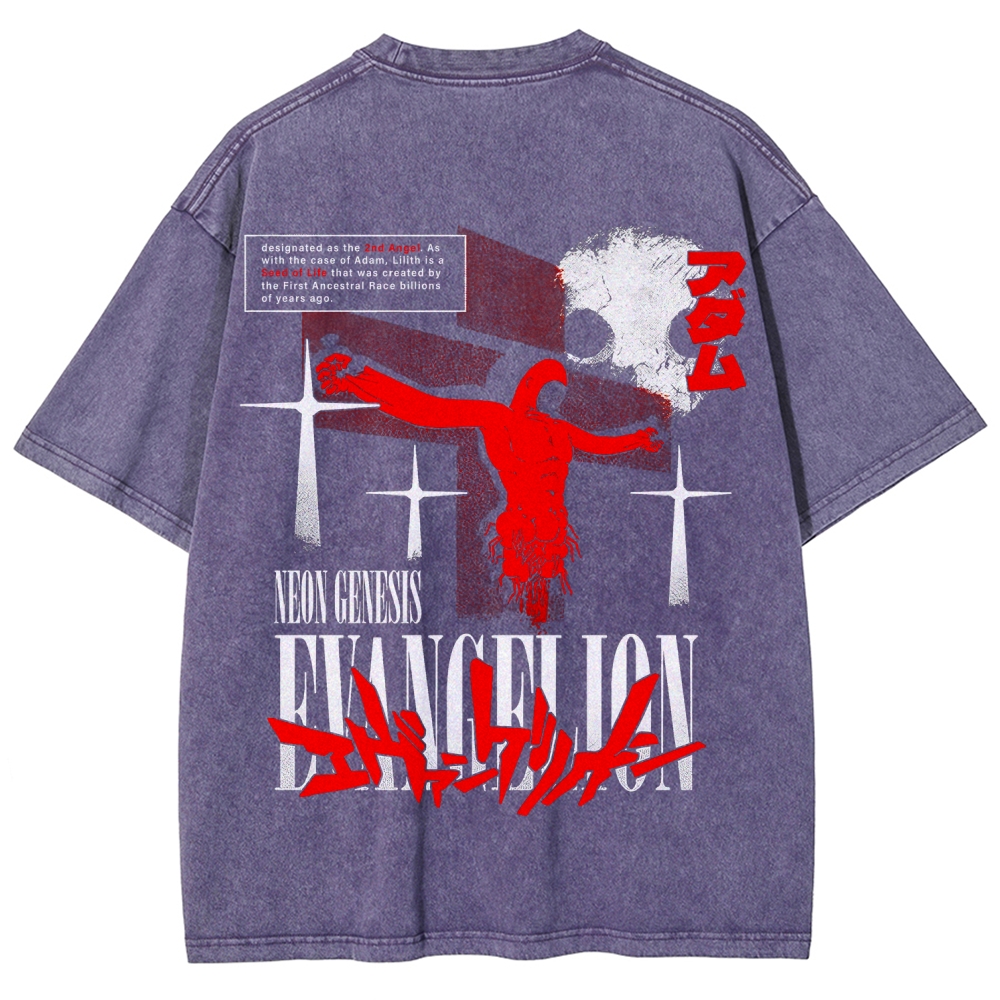 Neon Genesis Evangelion Unisex Fit Washed T-Shirt 2605007977