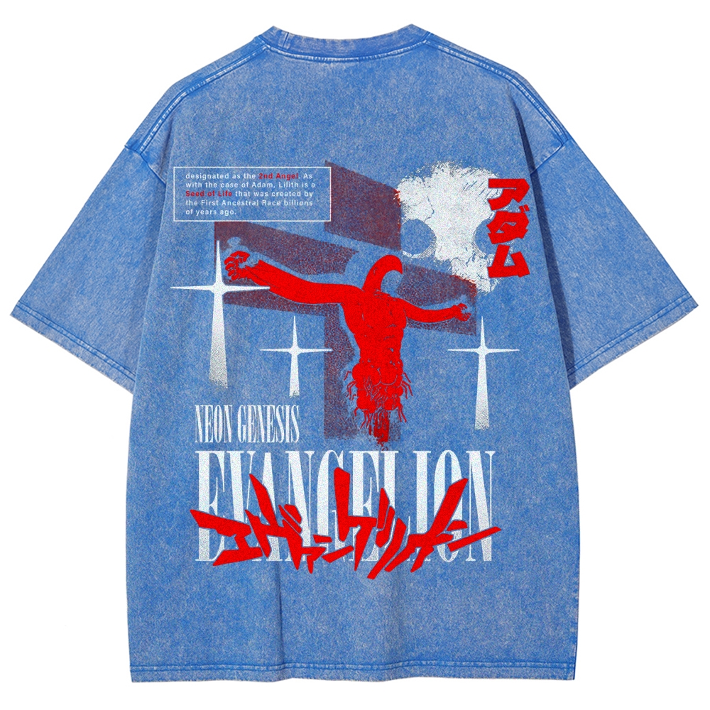 Neon Genesis Evangelion Unisex Fit Washed T-Shirt 2605007977