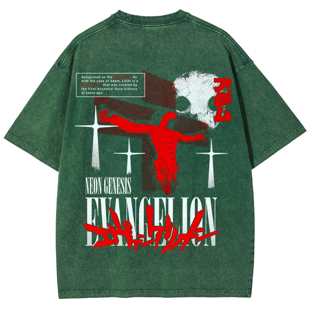 Neon Genesis Evangelion Unisex Fit Washed T-Shirt 2605007977
