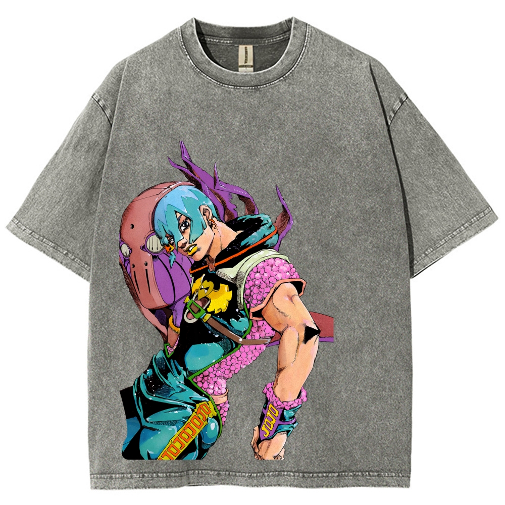 Jojo's Bizarre Adventure Unisex Fit Washed T-Shirt 2605009625