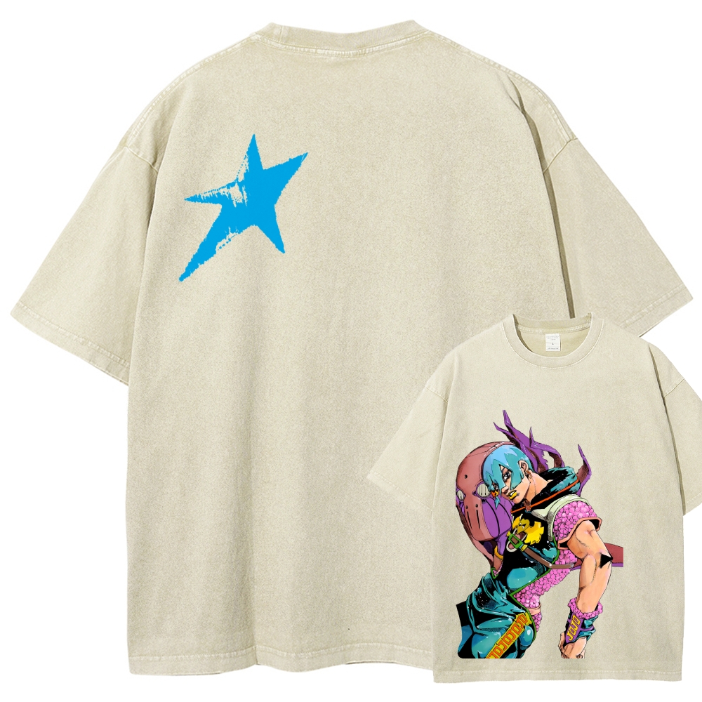 Jojo's Bizarre Adventure Unisex Fit Washed T-Shirt 2605009625