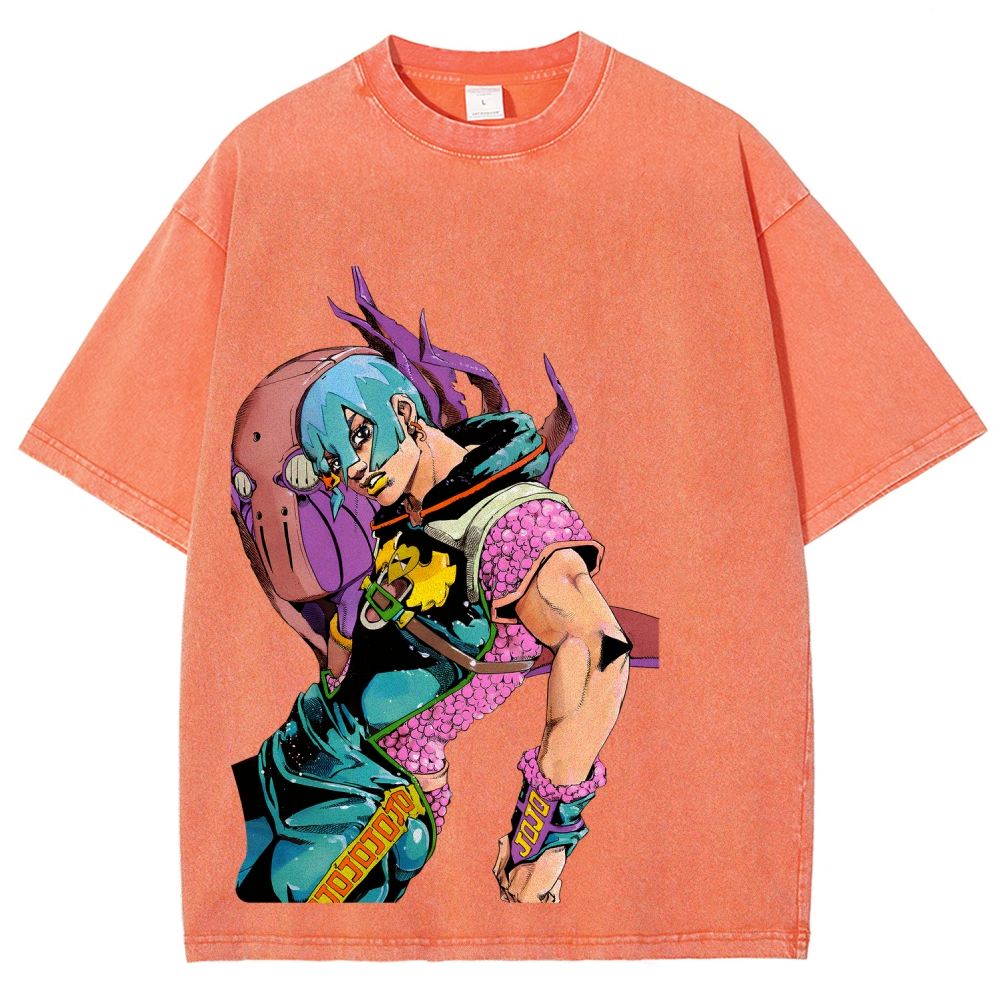 Jojo's Bizarre Adventure Unisex Fit Washed T-Shirt 2605009625