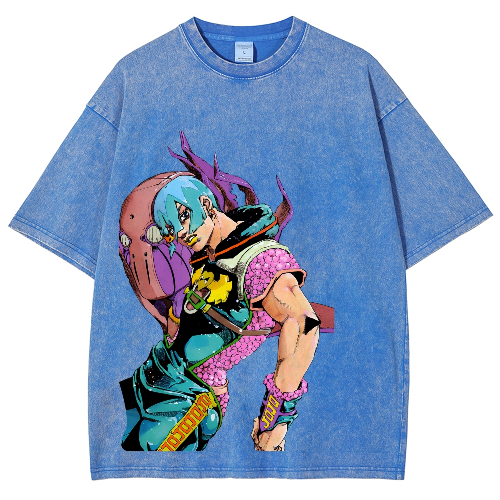 Jojo's Bizarre Adventure Unisex Fit Washed T-Shirt 2605009625