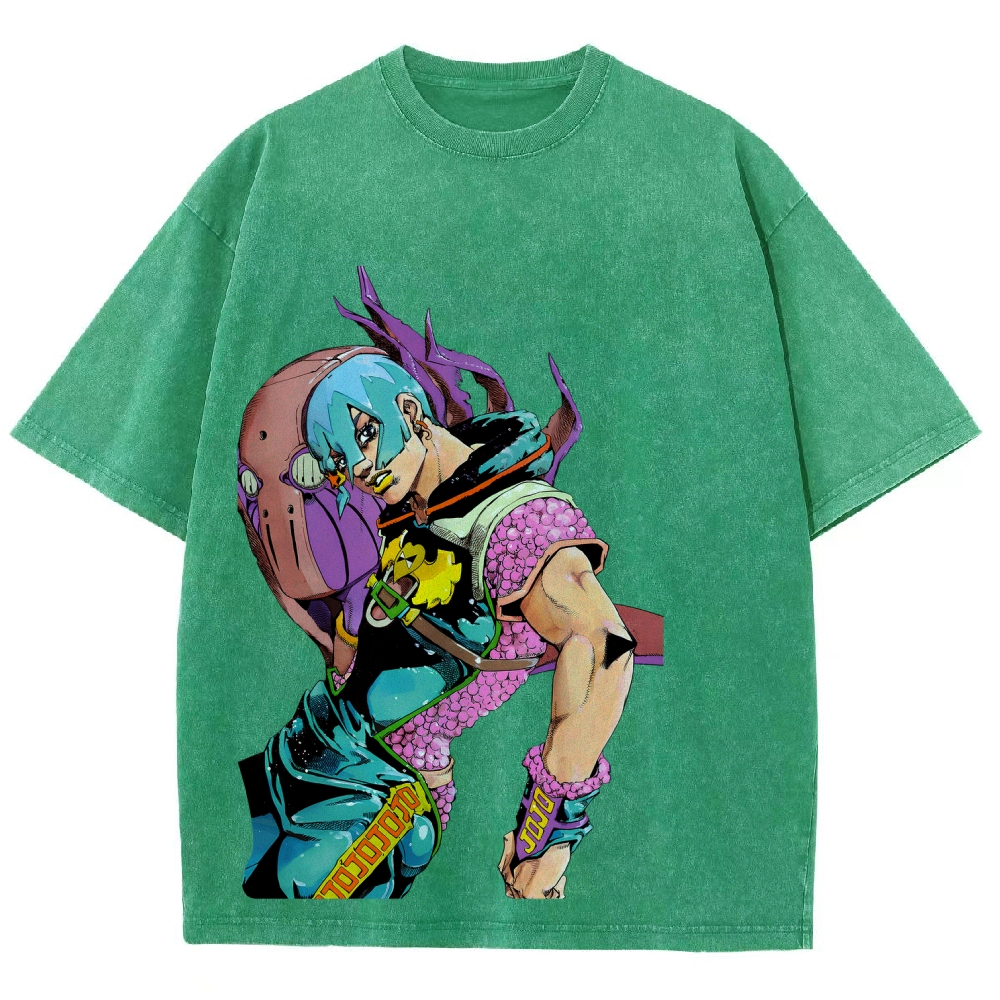 Jojo's Bizarre Adventure Unisex Fit Washed T-Shirt 2605009625