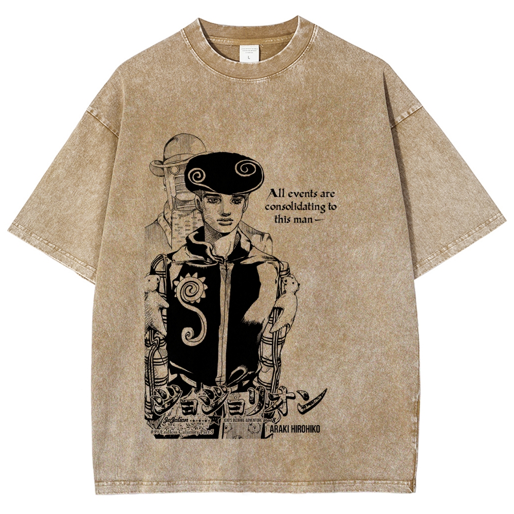 Jojo's Bizarre Adventure Washed T-Shirt 2605009628