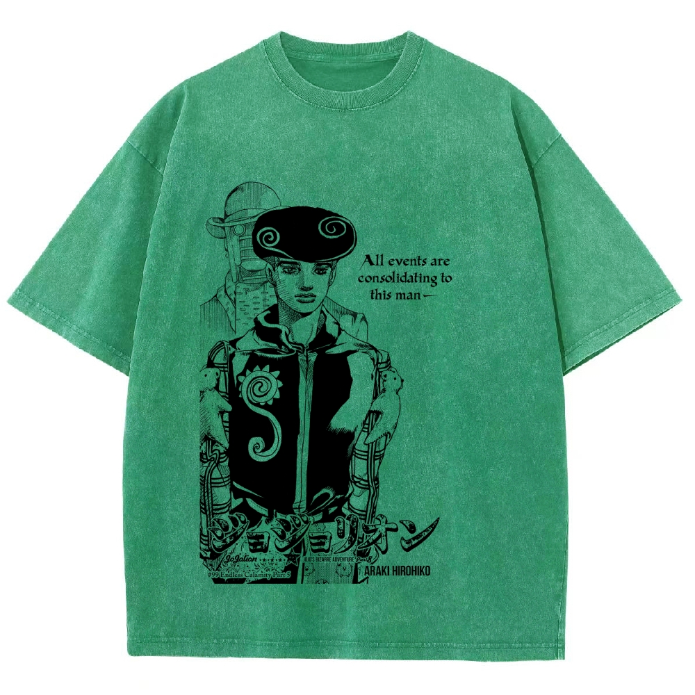 Jojo's Bizarre Adventure Washed T-Shirt 2605009628