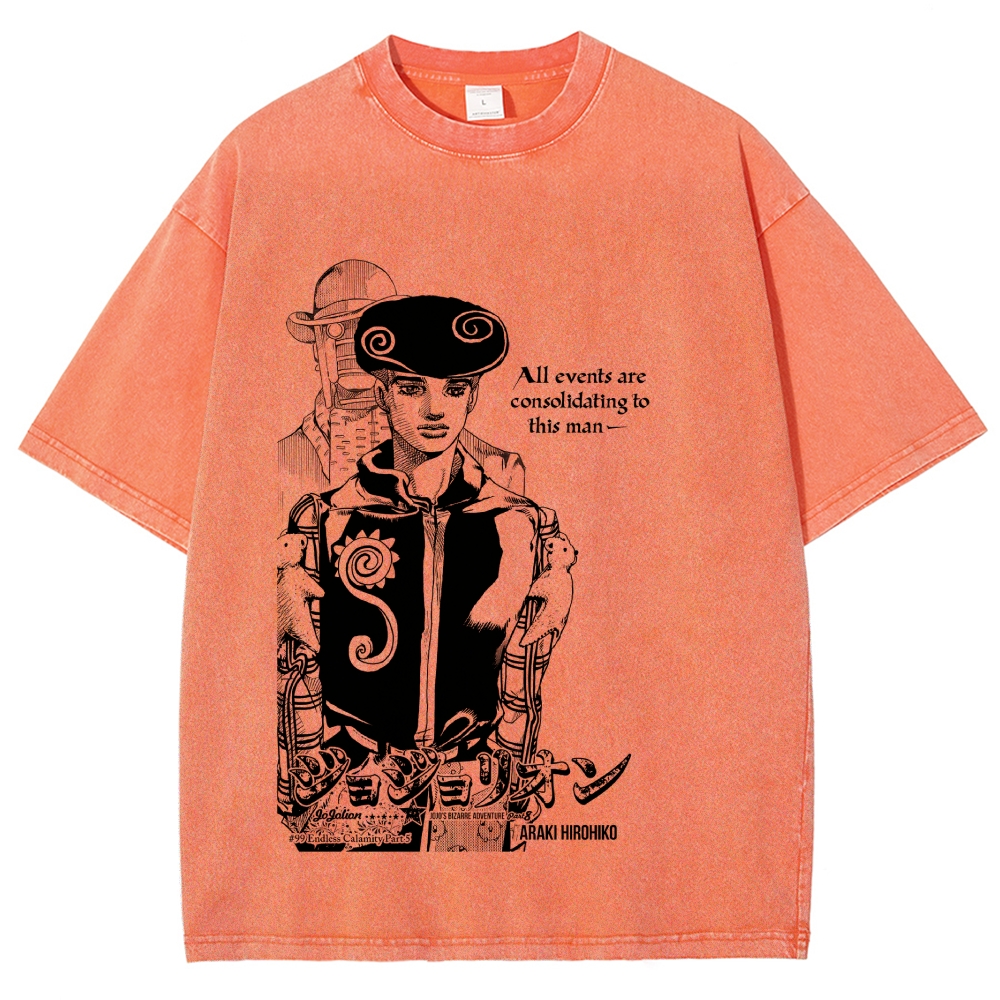 Jojo's Bizarre Adventure Washed T-Shirt 2605009628